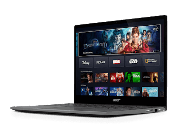 A Chromebook displaying entertainment app.